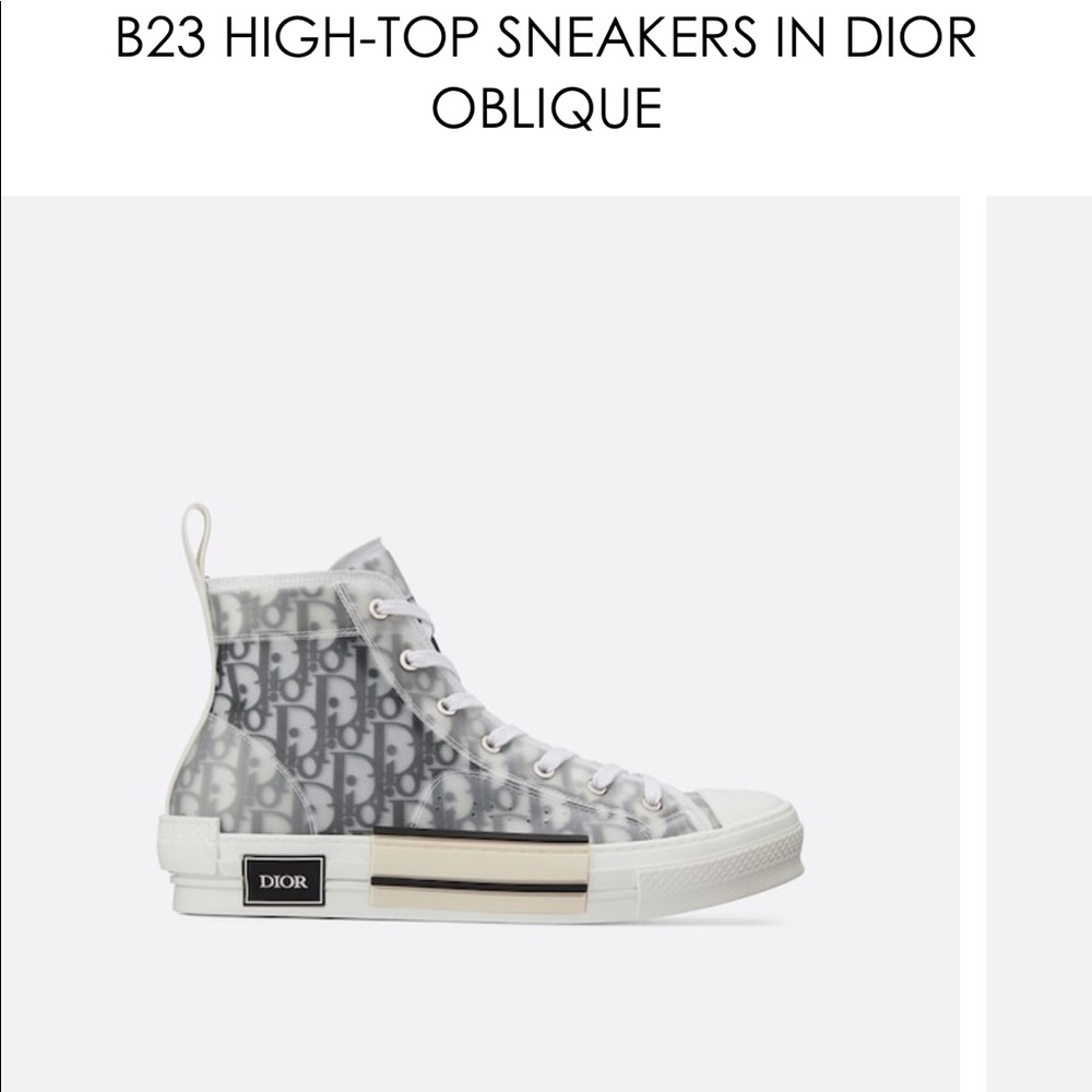B23 HIGH-TOP SNEAKERS IN DIOR OBLIQUE